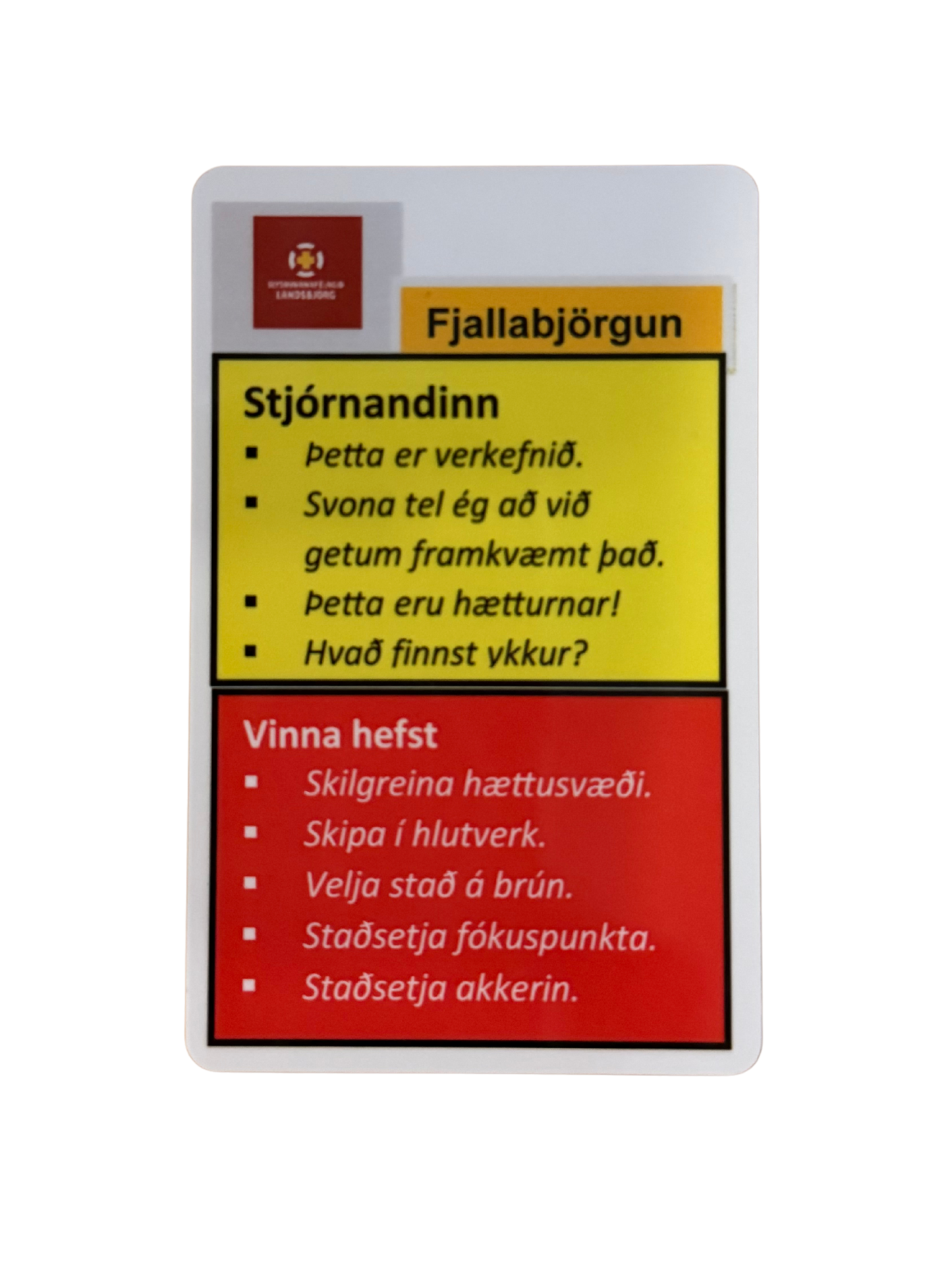 Fjallabjörgun - Kort